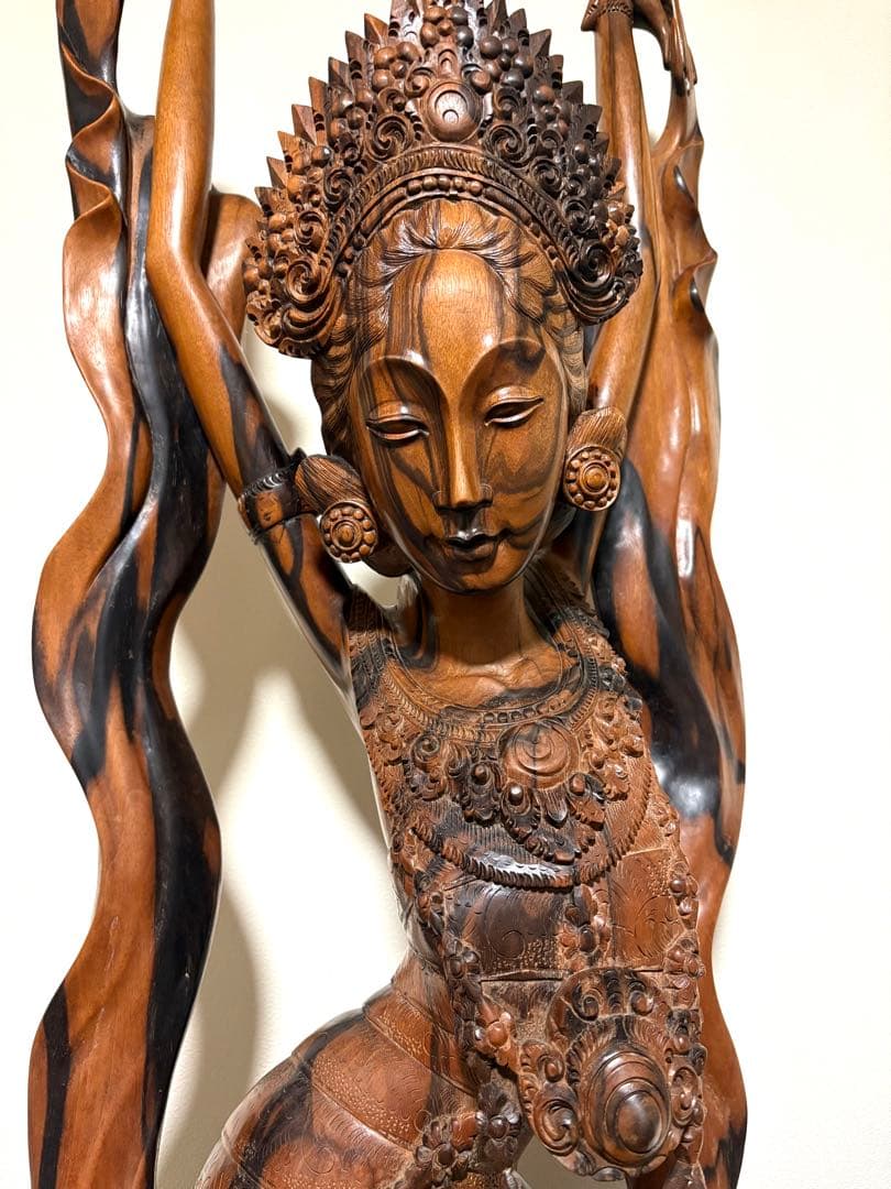 【130cm】 バリ　木製彫刻 女性像 130cm】 バリ 木製彫刻 女性像 130cm】 バリ 木製彫刻 女性像