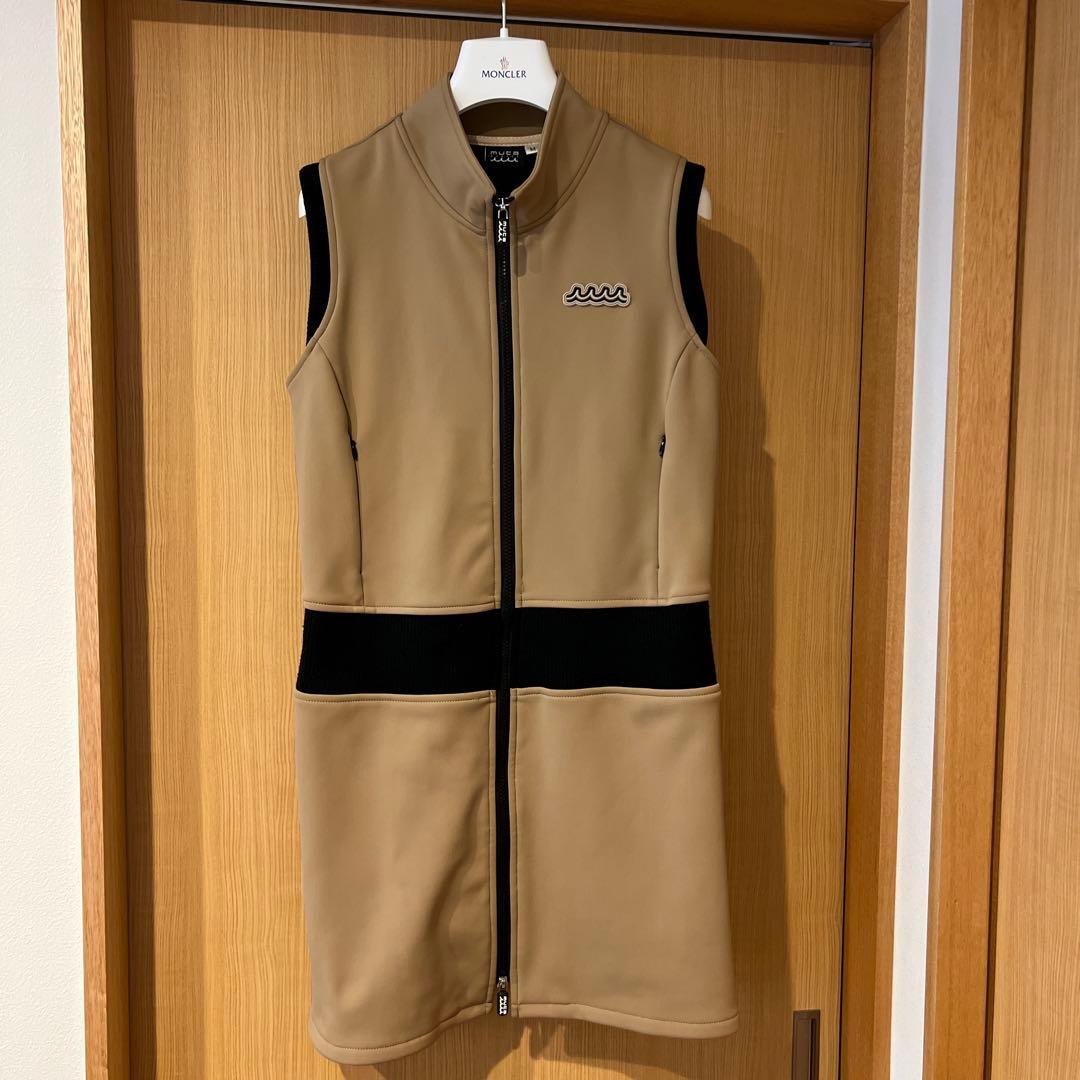 ムータマリン　ベージュ ジップアップ ワンピース ムータマリン ベージュ ジップアップ ワンピース ベージュ