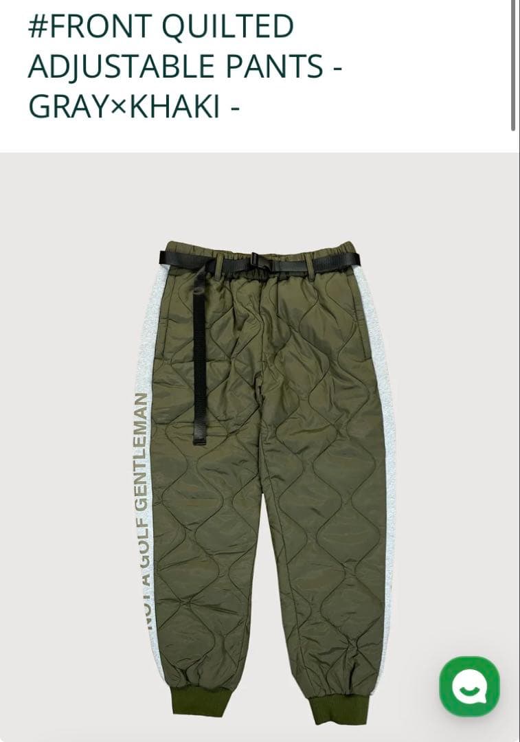 Cph/Golf キルティングパンツ Lサイズ