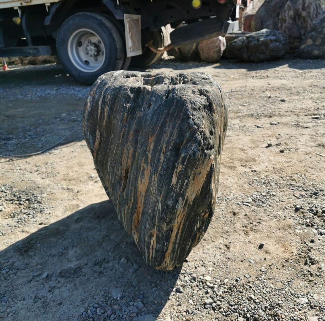 福島産 鮫川石 223キロ 庭石 鑑賞石 石 庭 坪庭 ガーデニング - メルカリ