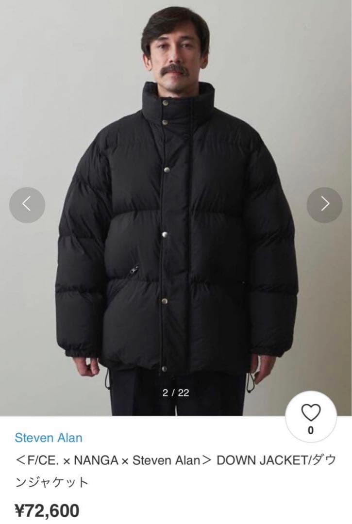 F/CE. × Steven Alan NANGA DOWN JACKET L