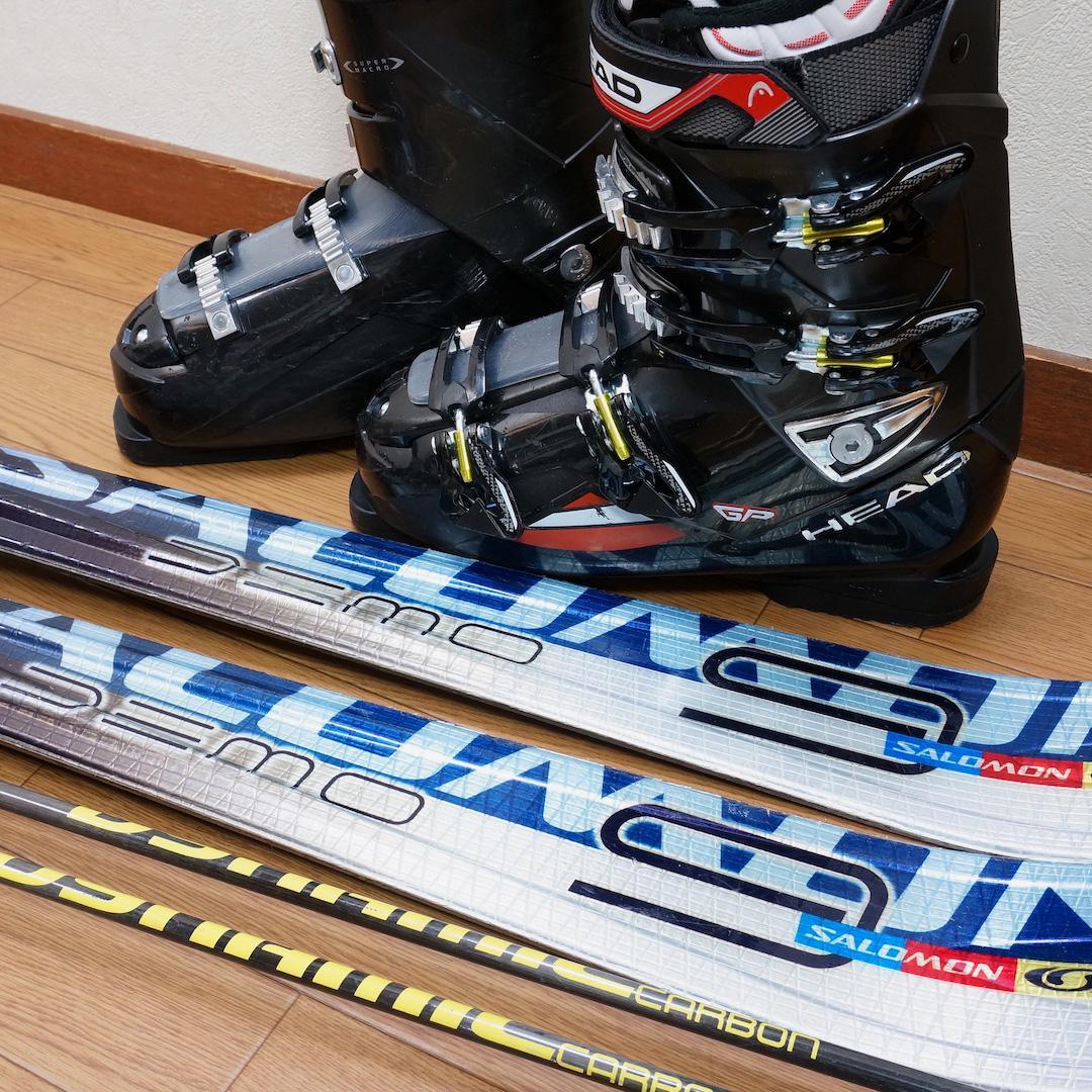 メンテ済 162cm 靴28～28.5cm SALOMONカービングスキーセット