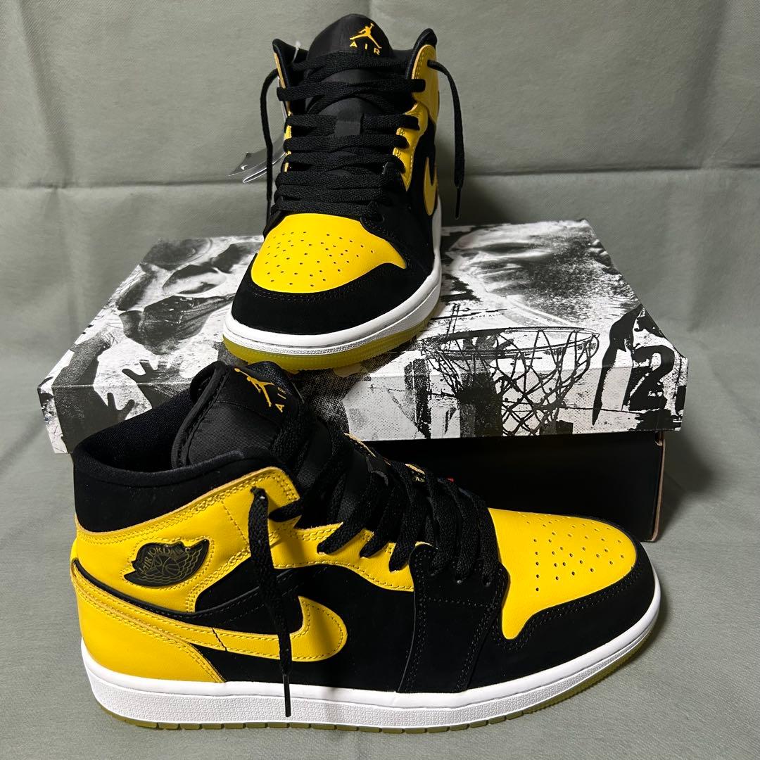 ナイキ エア ジョーダン1 ミッド ブラック イエロー 黒 黄色 - メルカリ