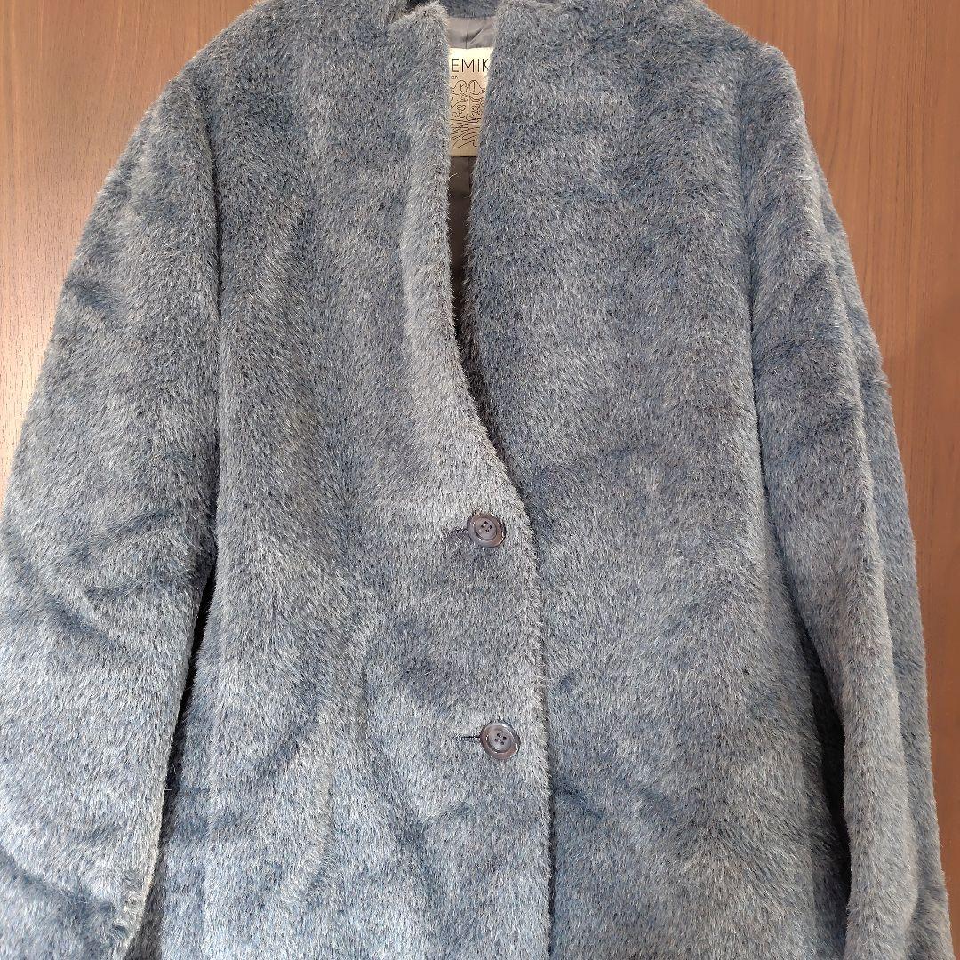 EMIK Leilian ブルーフリースロングコート 新品未使用♡ ブランド