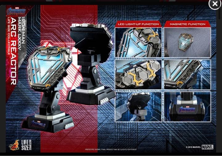【祝詞】　ホットトイズ　アークリアクター Amazon.co.jp: 【ライフサイズ・マスターピース】『アベンジャーズ