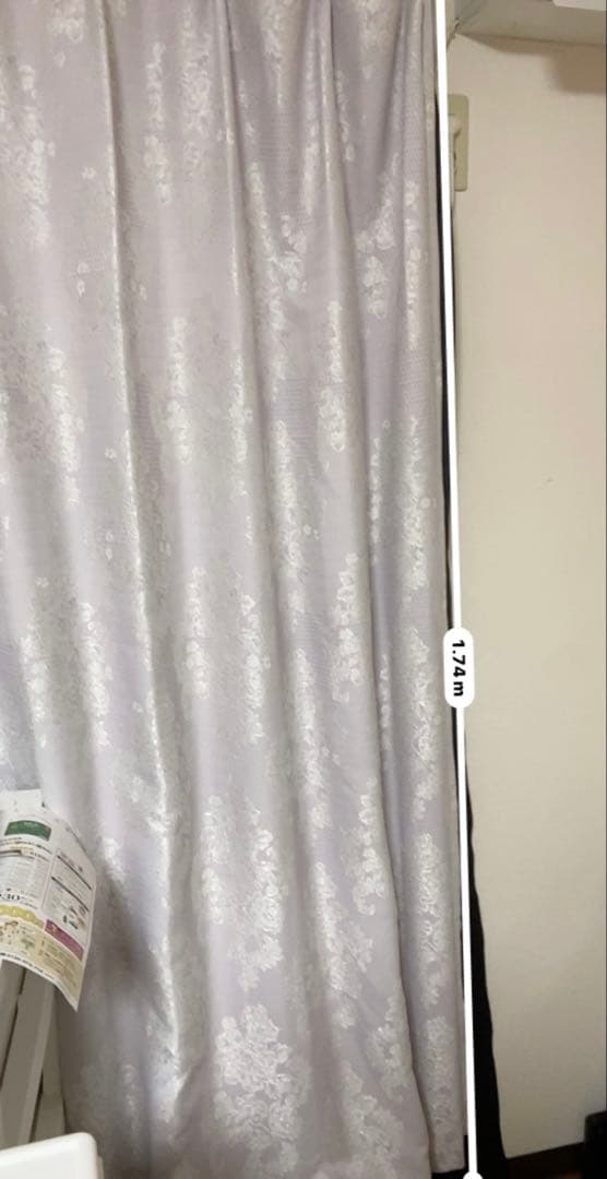 上品なダマスク柄♦️遮光カーテン♦️ロング丈180㎝ 2枚組♦️ロココ