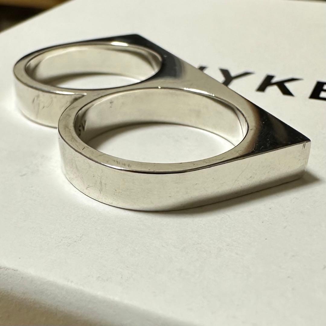 HYKE ダブルシルバーリング サイズ2 シルバー925 - メルカリ