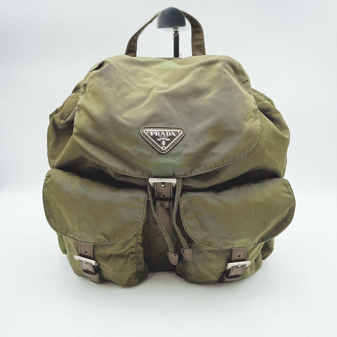 WITHUSさま専用】PRADA ナイロンリュック バックパック カーキ - メルカリ