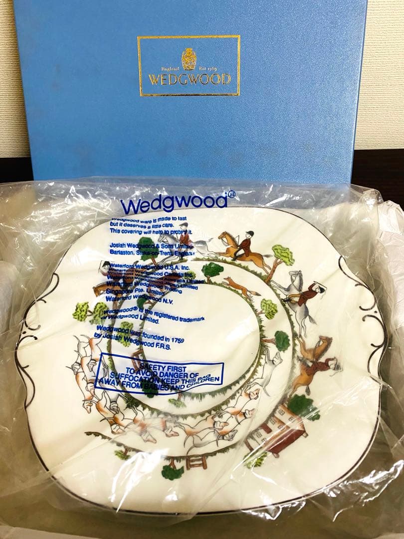 [未使用] ウエッジウッド　ハンティングシーン　B&Bプレート Wedgwood (ウェッジウッド) プレート ハンティングシーン｜トレファク