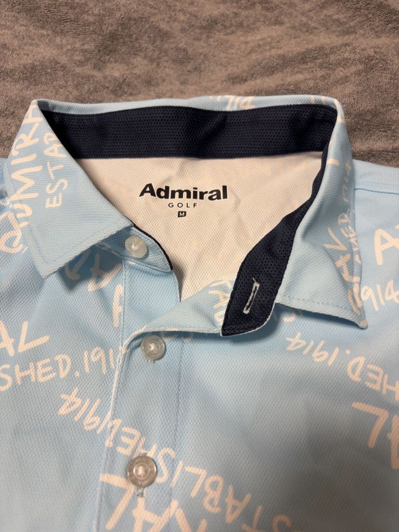 アドミラルゴルフ(Admiral GOLF)半袖シャツ 水色 M ADMA433 - メルカリ