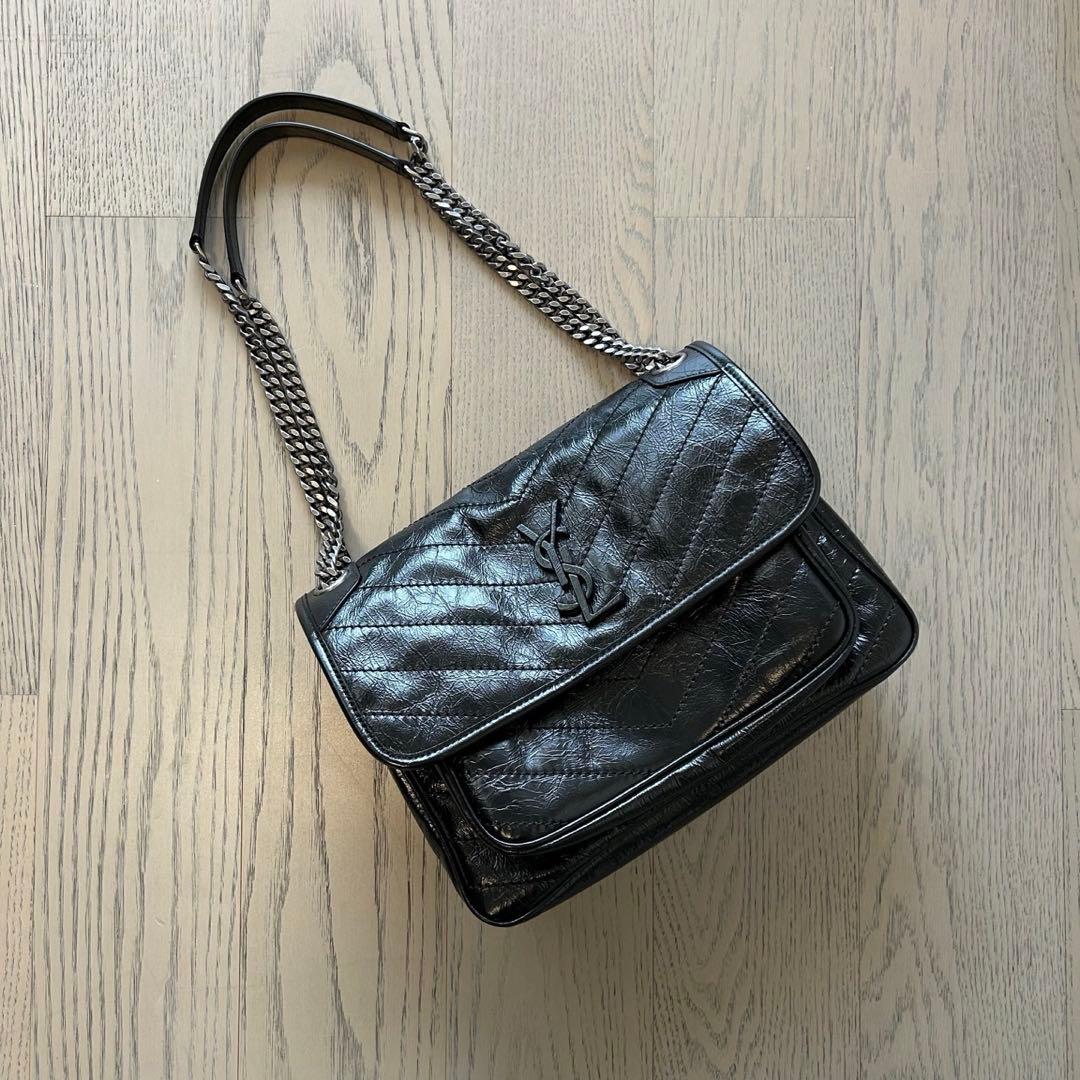 K*i様 YSL saint laurent NIKI ミディアム　ショルダーバ NIKI medium in vintage leather in Black | Saint Laurent | YSL EN-US