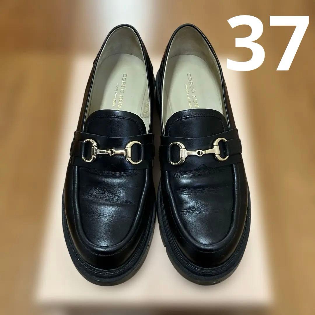 spick&span コルソローマ9 ビットツキローファー　37 ブラック 追加》CORSO ROMA 9 / コルソローマノーヴェ 別注ビットツキローファー