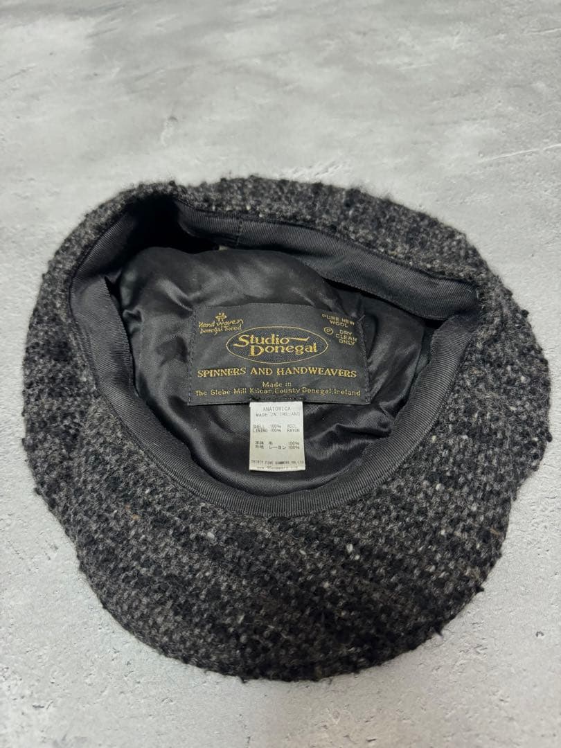 ANATOMICA×STUDIO DONEGAL ツイードキャスケット 新品】未使用
