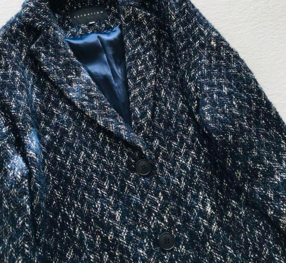 ESTNATION エストネーション ツイードチェスターコート - メルカリ