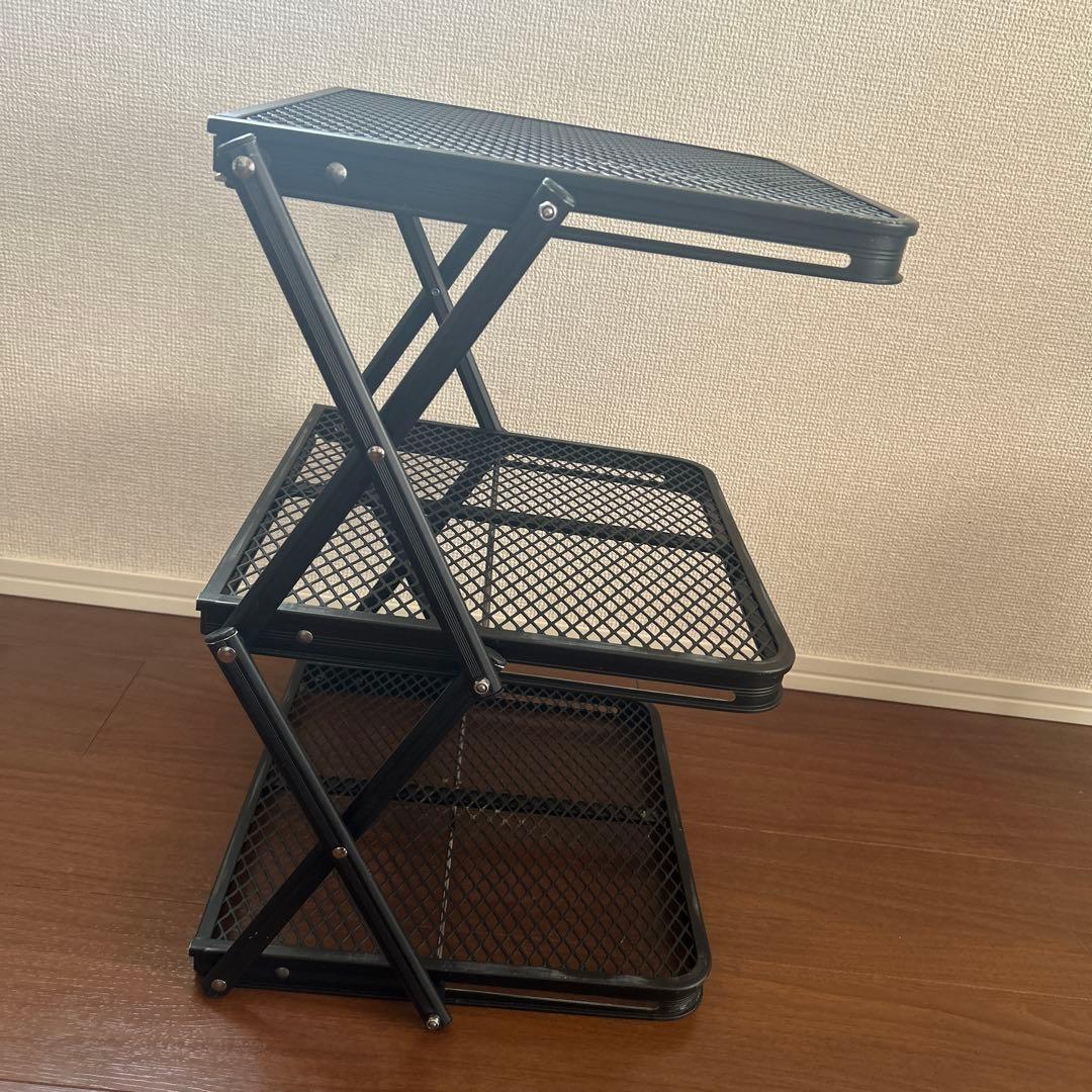 キャンパーズコレクション 山善 タフライトシェルフ 3段 折りたたみ