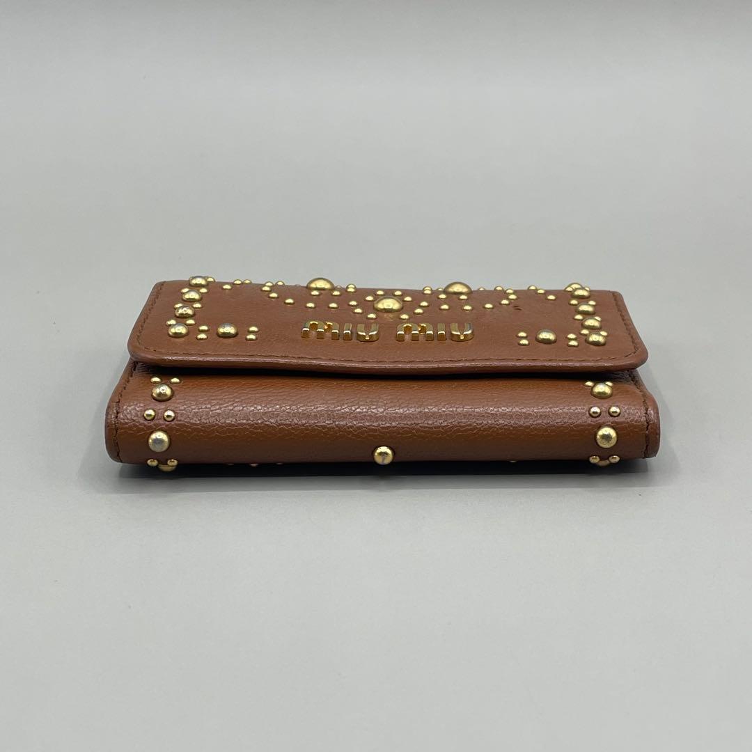 Miu Miu leather studs key case Miu Miu Key & Card Holders for