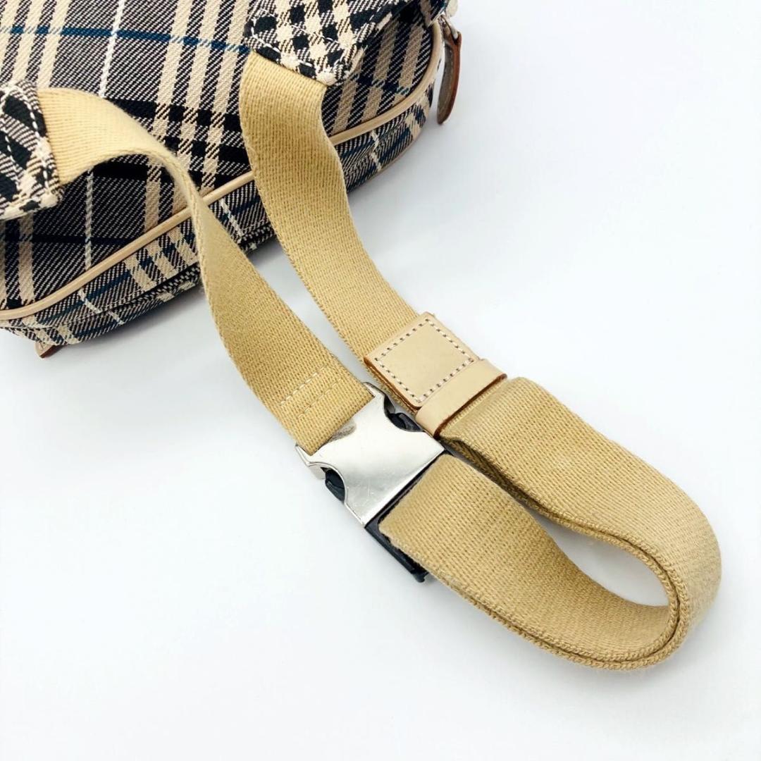 バーバリーブルーレーベル チェック柄 ボディバッグ ウエストポーチ