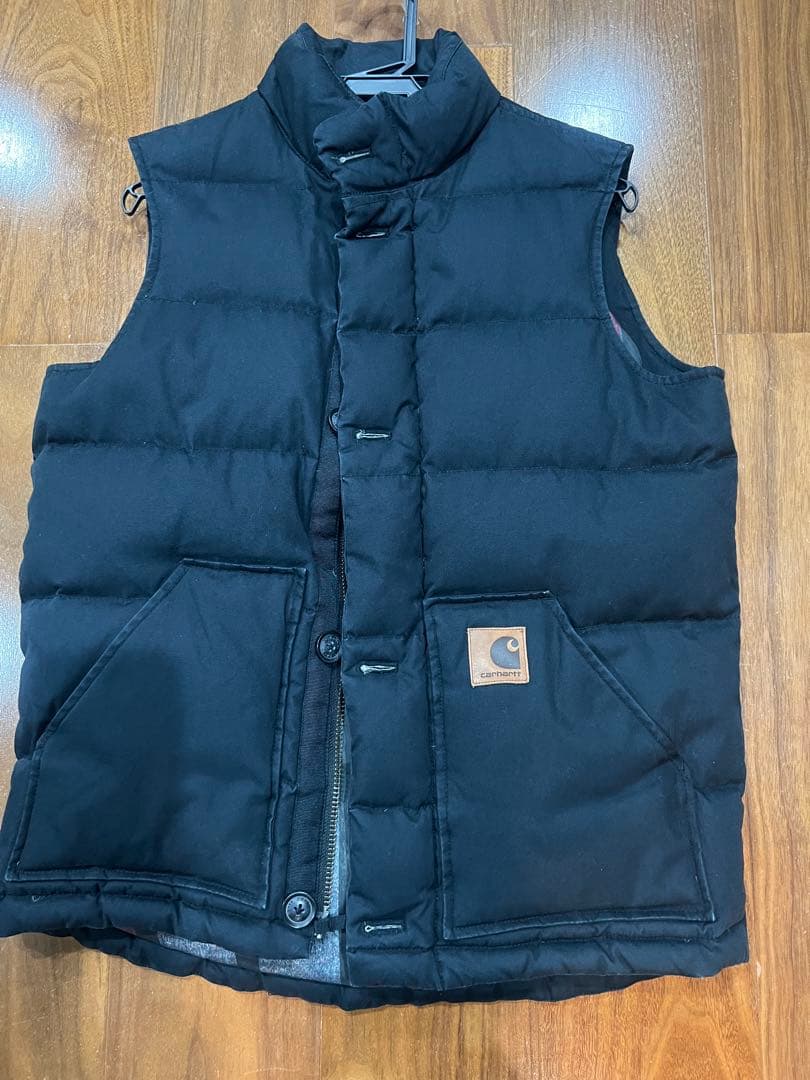 セレッソ　Carhartt ブラック ダウンベスト Carhartt◇ダウンベスト/L/ポリエステル/BRW/1032265-23F : セカンド