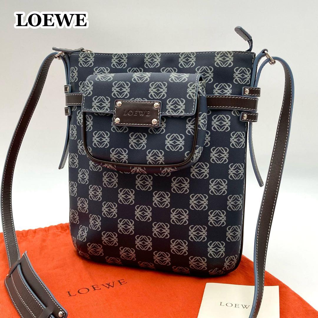 fumiko✨ LOEWE ショルダーバッグ リピートアナグラム 紺色 楽天市場】【バッグ】LOEWE ロエベ リピートアナグラム イースト