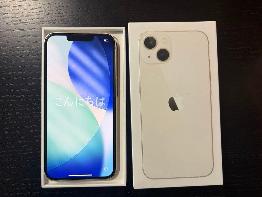 iPhone13 128GB スターライト　SIMフリー　箱・ケーブル付 Amazon | 【整備済み品】 Apple iPhone 13 128GB スターライト SIM