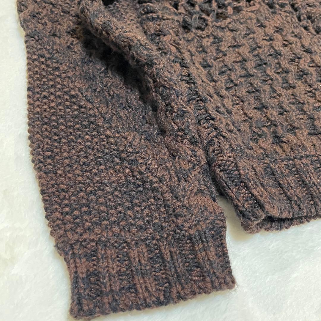 Jieda ジエダ Mix Cable Knit ウール ブラウン シアー - メルカリ