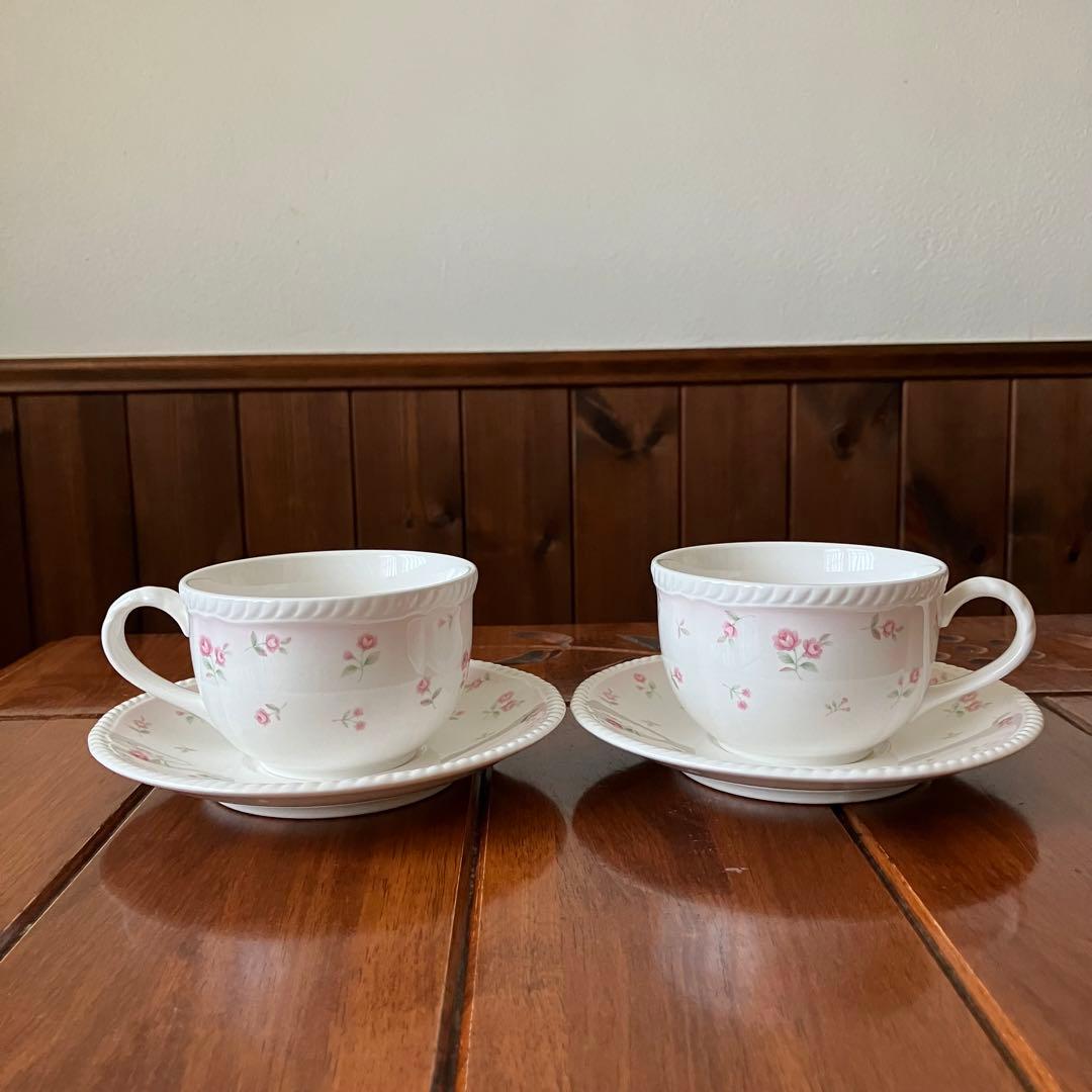 ノリタケ コベントリーローズ カップ＆ソーサー 2客セット - メルカリ