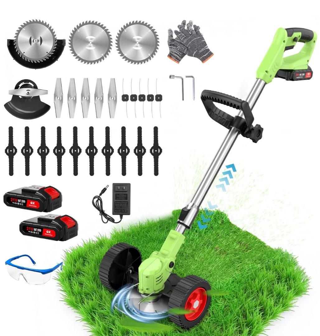 草刈り機 充電式草刈り機 1880W高出力 21V 2*2000mAh大容量 Amazon | 草刈り機 電動芝刈払機 充電式草刈機 21V 18000rpm 草刈機