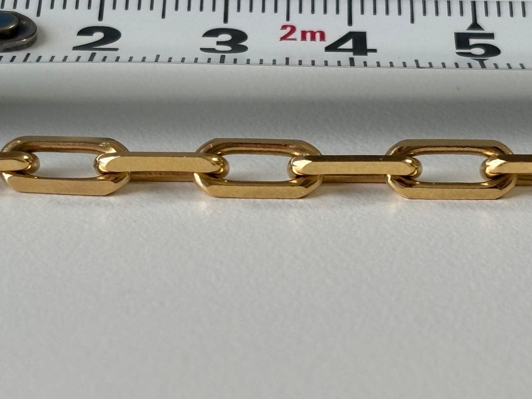 木谷貴金属　k18 スパルタカス　チェーン　ブレスレット　4.5mm サントス