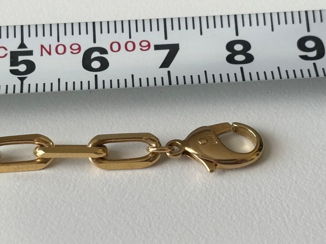 木谷貴金属　k18 スパルタカス　チェーン　ブレスレット　4.5mm サントス