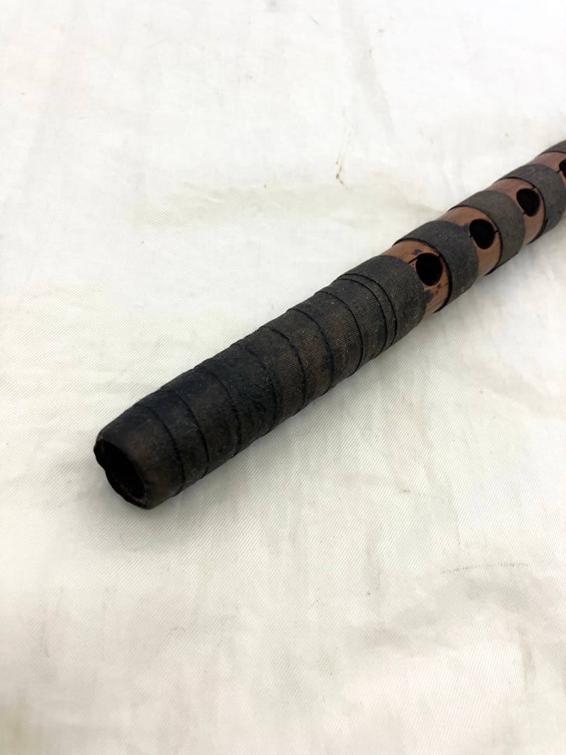 古い龍笛 能管 横笛 和楽器 管楽器 日本舞踊 歌舞伎 祭り 篠笛 骨董