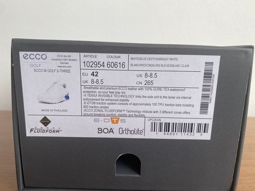 【未使用級】eccoゴルフシューズ S-Three BOA 26.5cm 欧42