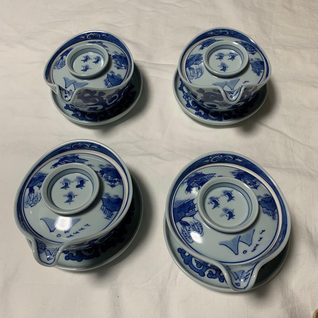モモ様専用 有田焼 青花山水図 蓋付き小鉢4客と豆皿セット - メルカリ