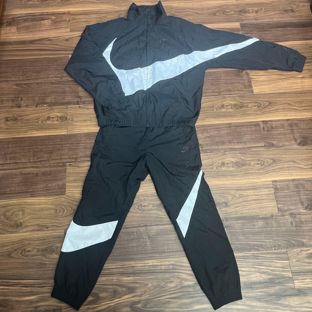 NIKE ナイロンセットアップ ビックスウォッシュ ブラック メンズ