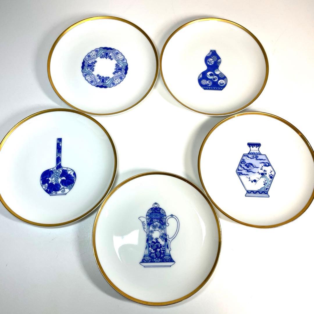 和食器 渦巻文 八角皿 八客 時代箱 C 7941 和食器 渦巻文 八角皿 八客