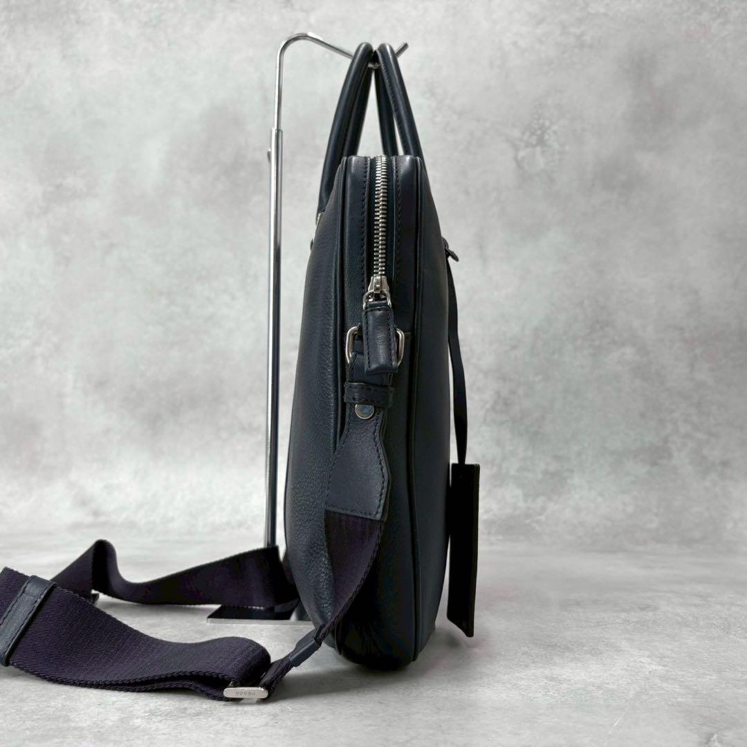 定価37万】PRADA ビジネスバッグ 2way レザー ブリーフ 三角ロゴ