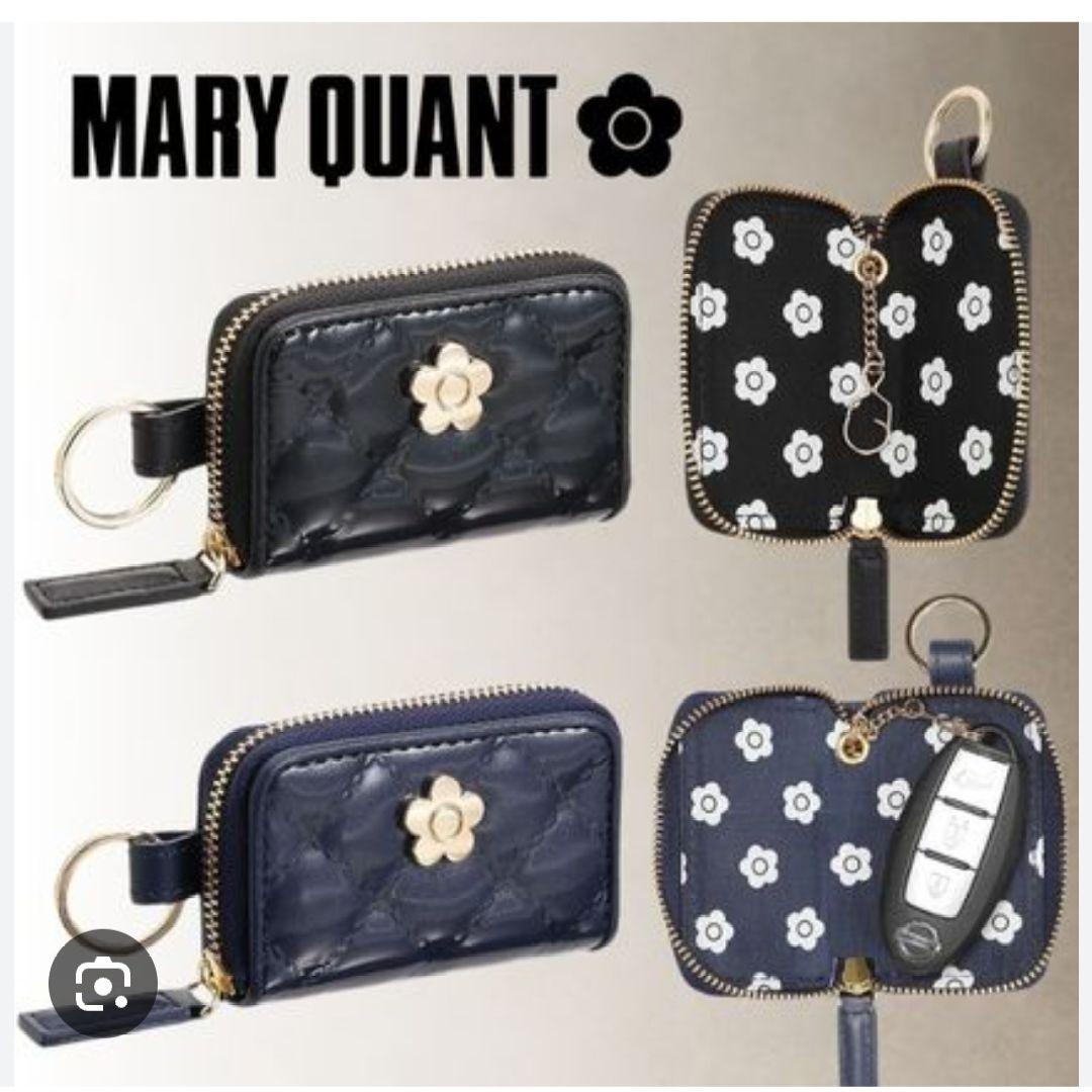 MARY QUANT エナメルキルトキーケース ネイビー - メルカリ