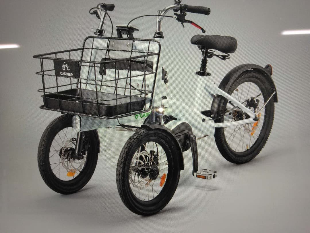 CARRIER 前2輪電動三輪車 ホワイト 1