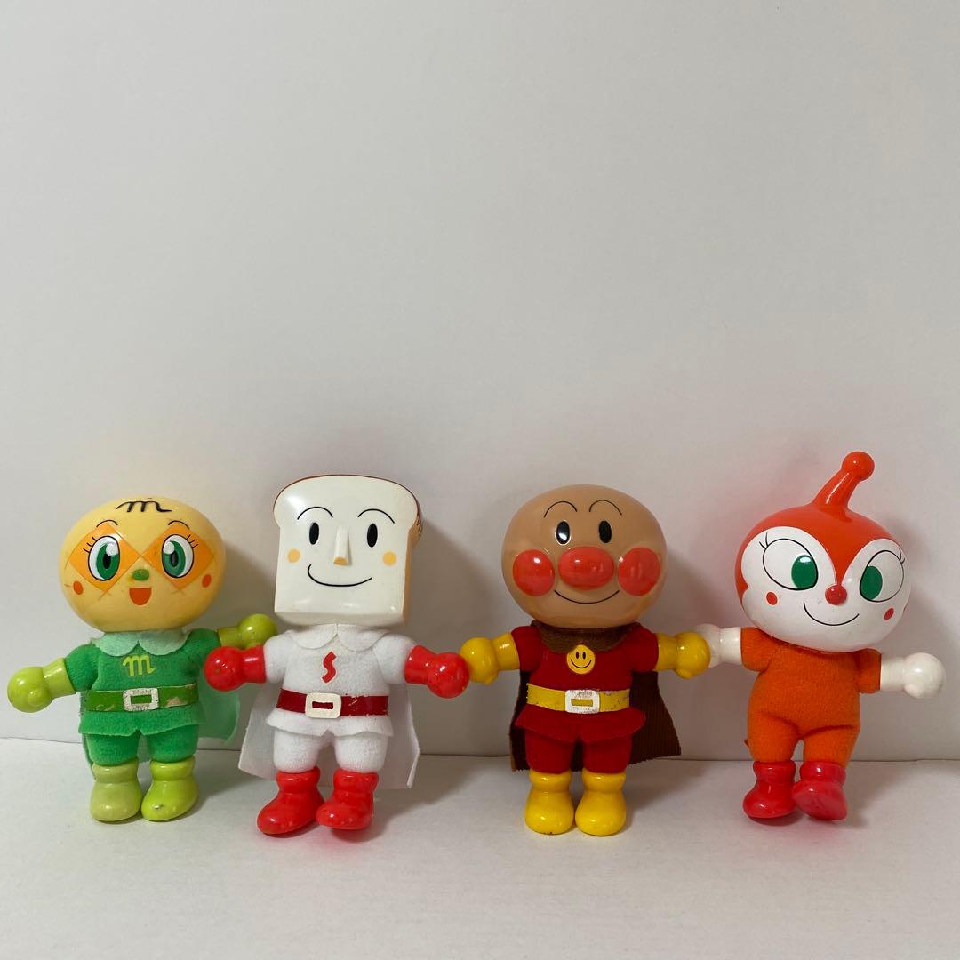 激レア】アンパンマン 1990年代 当時物 ソフビ ぬいぐるみ 人形 レトロ