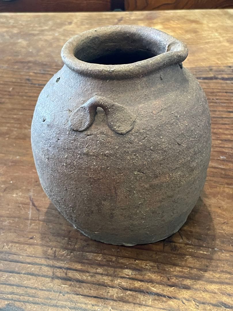 青海】越前お歯黒壷 六古窯の一つ 室町時代から、江戸時代 青海】