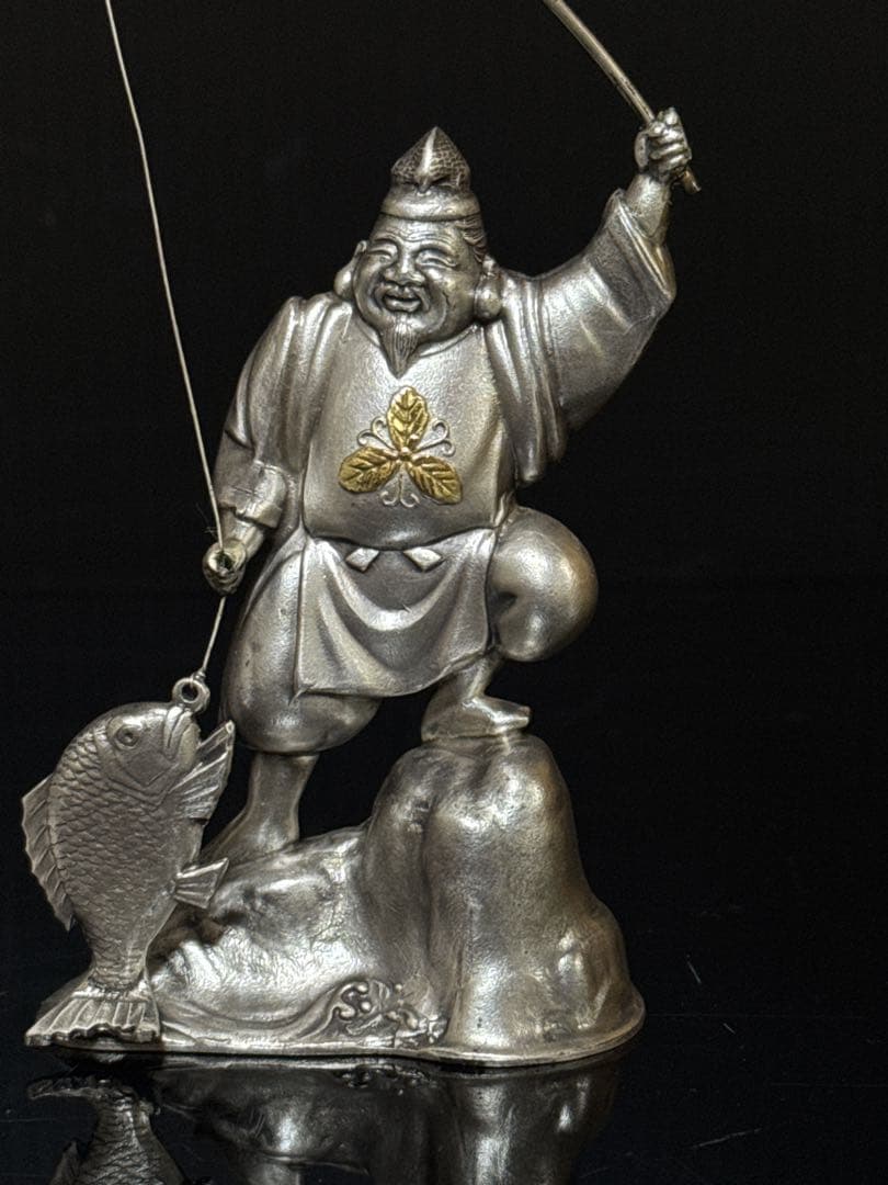 約153g 純銀 銀製 銀無垢 恵比寿大黒 置物 - メルカリ