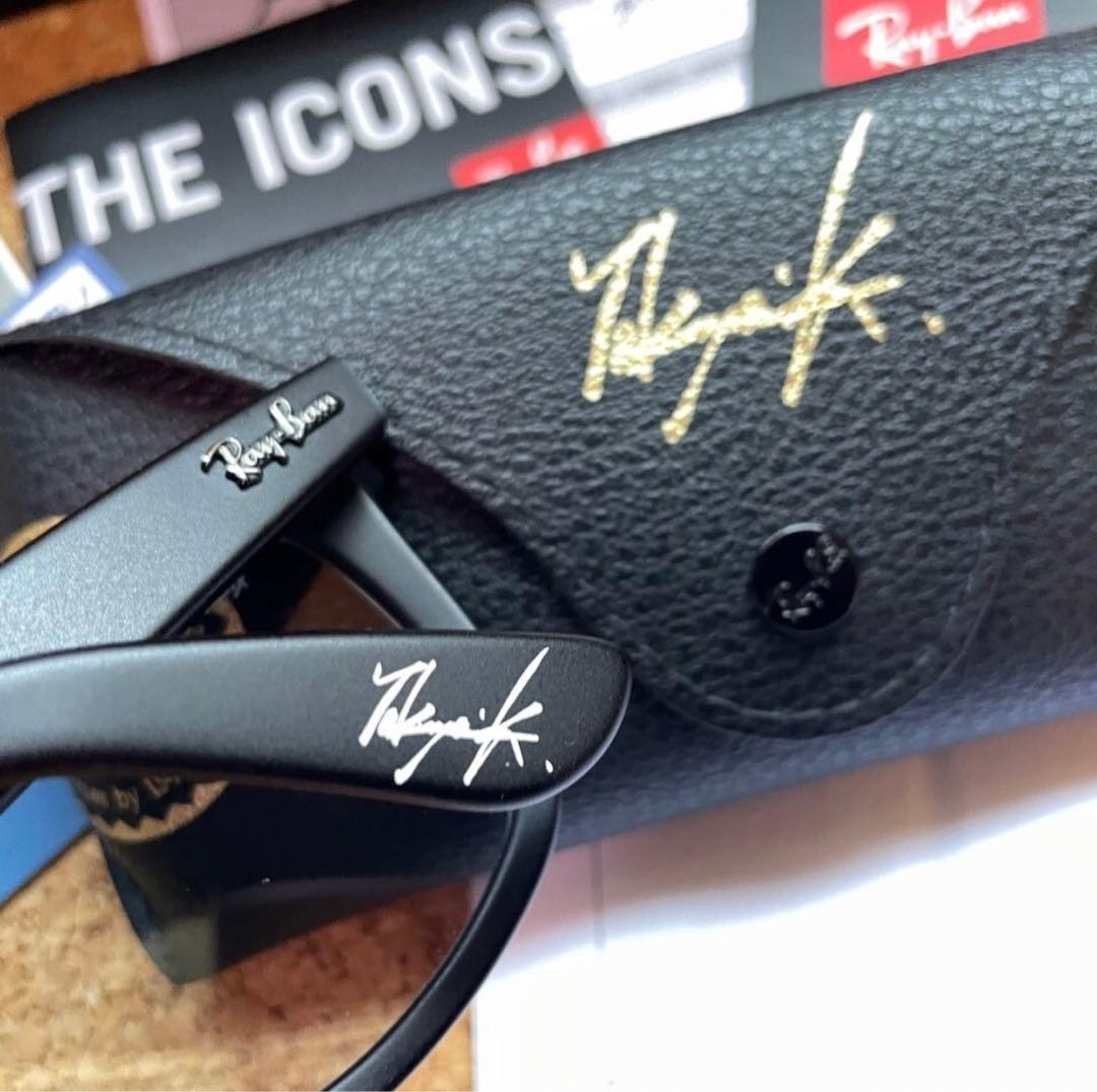 試着のみ Ray-Ban ✕ 木村拓哉ウェイファーラー RB2140Fサイン入り 美品】RayBan レイバン×木村拓哉 ウェイファーラー RB2140F 901S/R5