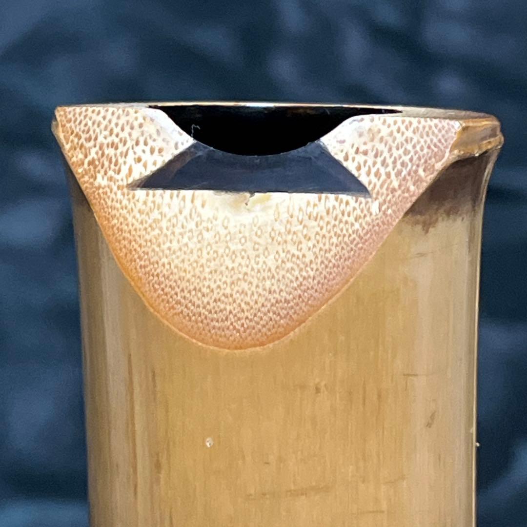 尺八 琴古流 竹治 2尺3寸管 中継ぎ籐巻き銀三線 【音出し確認