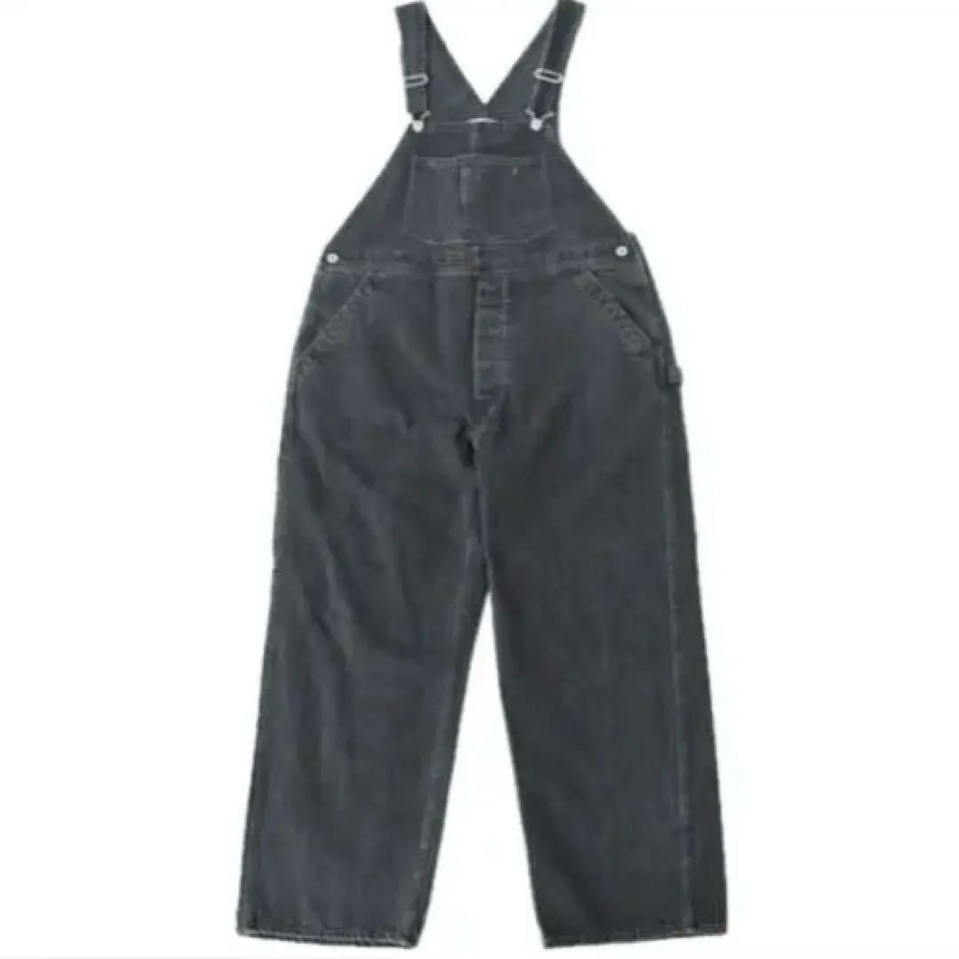 12oz Overall/12オンスオーバーオール ブラックデニムサロペット