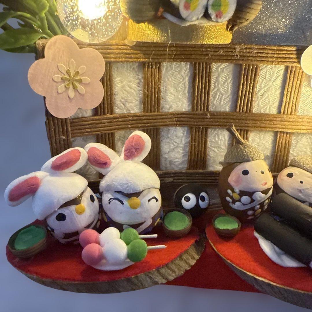 どんぐりアート♡タペストリー風節分＆節分オブジェ♡