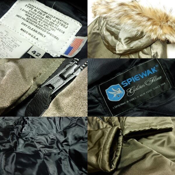 XL相当！廃盤！スピワックSPIEWAKオリーブグリーンN-3Bタイタンクロス