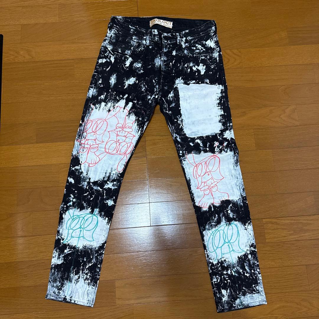 SKOLOCT 1点物 デニムパンツ 中古・古着通販】Scool Of Hard Knock (スクールオブハードノックス