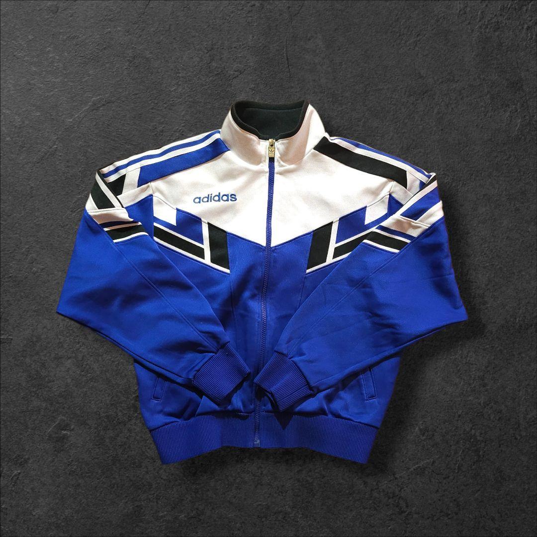 90s adidasアディダス トラックジャケットジャージ刺繍ロゴ マルチ