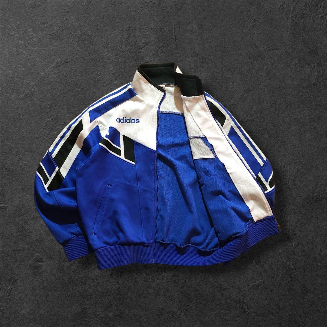 90s adidasアディダス トラックジャケットジャージ刺繍ロゴ マルチ