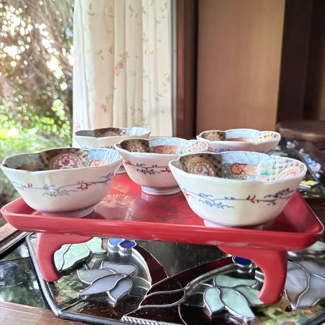 超限定価格‼️伊万里錦手向付おひたしにはこれ‼️桃手