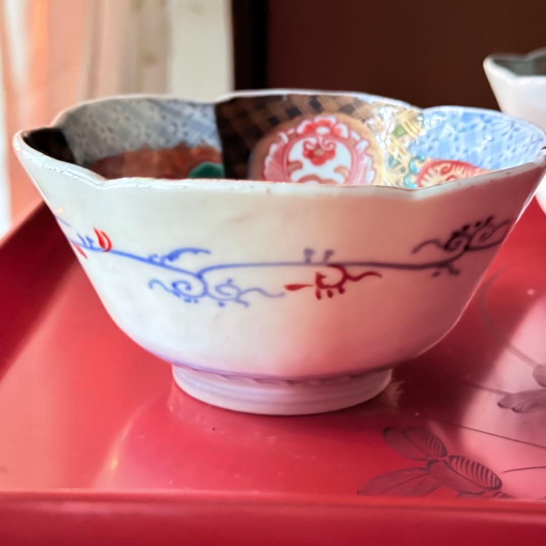 超限定価格‼️伊万里錦手向付おひたしにはこれ‼️桃手